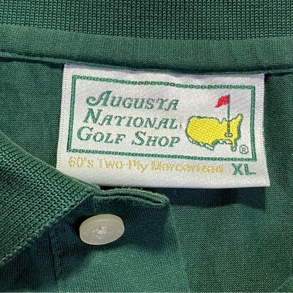 Masters Polo Shirt - Green - 100% Pima Cotton, Augusta National Golf Shop, XL - Picture 9 of 12